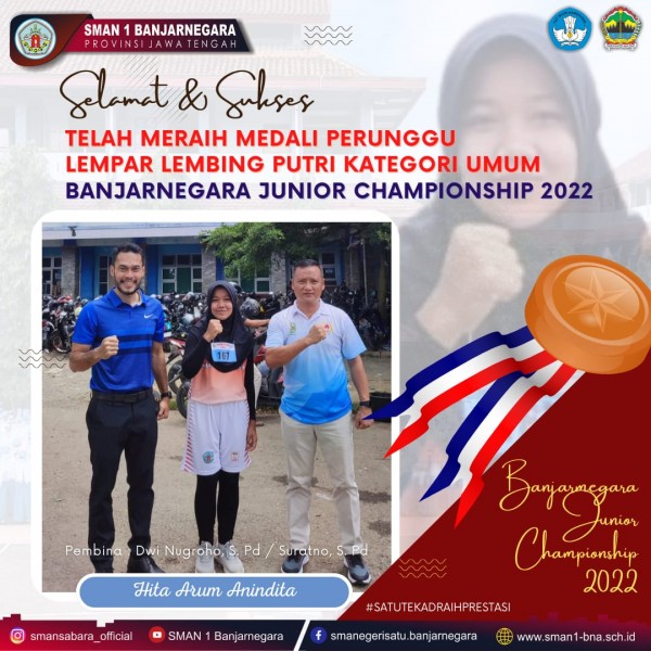 Hita Arum Anindita Smansabara Raih Medali Perunggu Lempar Lembing Banjarnegara Junior Championship 2022