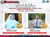 Kamilia N. S  & Ahmad Syifaul F Raih Medali  Emas Kebumian Festival Sains Nasional Tingkat Nasional